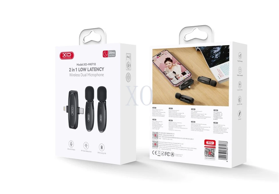 XO MKF10 Type-C+Lightning Wireless Microphone